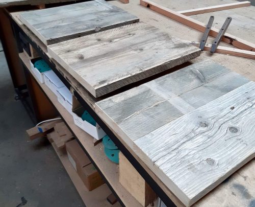 Wandplanken gebruikt oud steigerhout